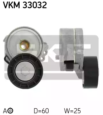 Натяжной ролик поликлинового ремня SKF VKM33032