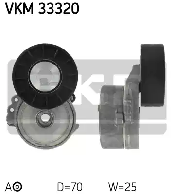 Натяжной ролик поликлинового ремня SKF VKM33320