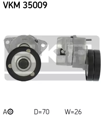 Натяжной ролик поликлинового ремня SKF VKM35009