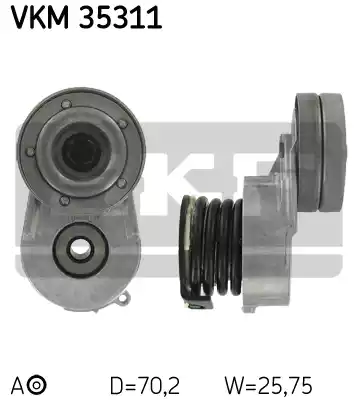 Натяжной ролик поликлинового ремня SKF VKM35311
