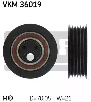 Натяжной ролик поликлинового ремня SKF VKM36019