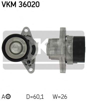 Натяжной ролик поликлинового ремня SKF VKM36020