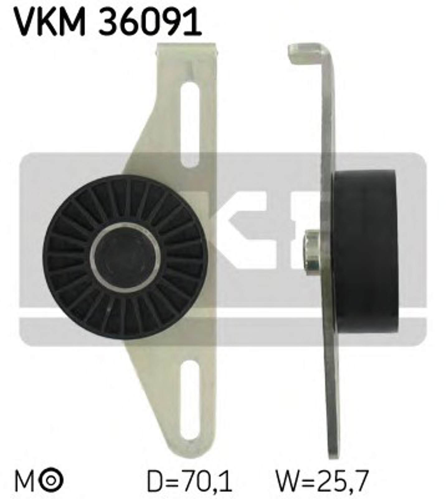 Ролик натяжной ремня поликлинового SKF VKM36091