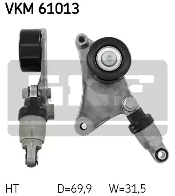 Промежуточный ролик поликлинового ремня SKF VKM61013