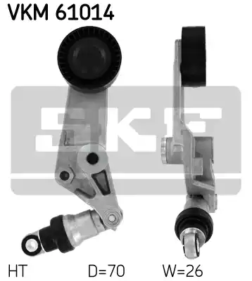Ролик промежуточный поликлинового ремня SKF VKM61014