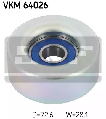 Ролик поликлинового ремня SKF VKM64026