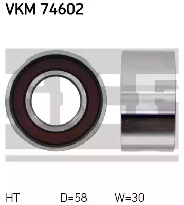 Натяжной ролик ремня грм SKF VKM74602