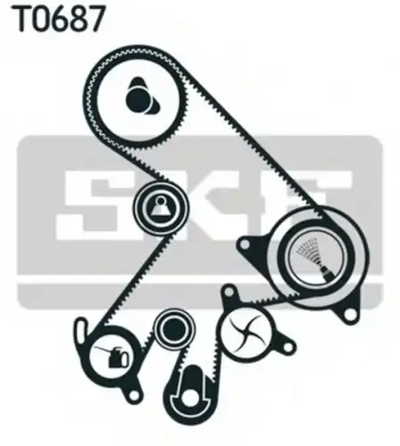 Комплект грм (с помпой) SKF VKMC91303-2