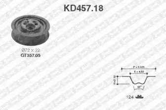 Комплект ремня грм SNR KD457.18