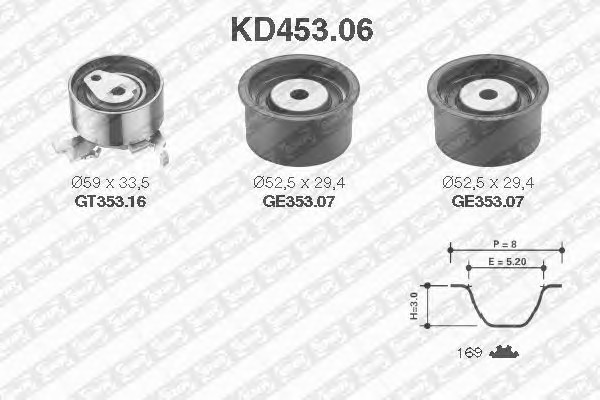 Комплект грм SNR KD45306