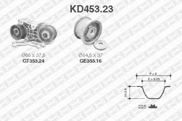Комплект ремня грм SNR KD453.23