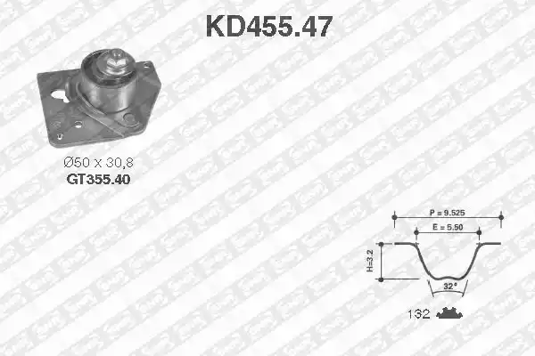 Ремкомплект привода грм SNR KD455.47