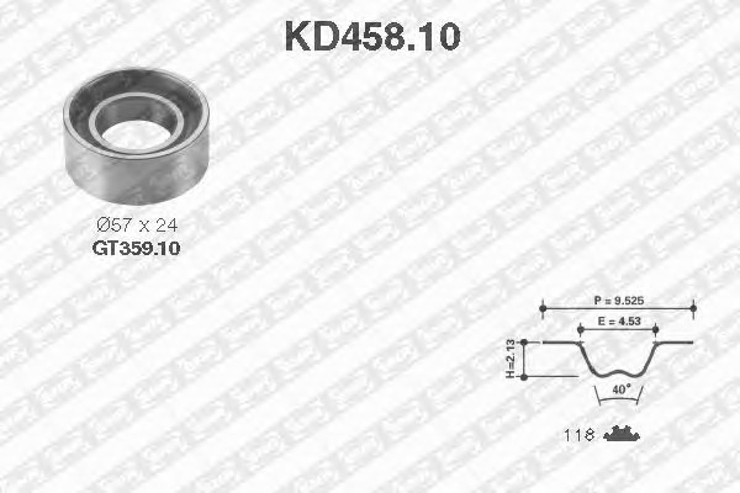 Комплект грм SNR KD458.10