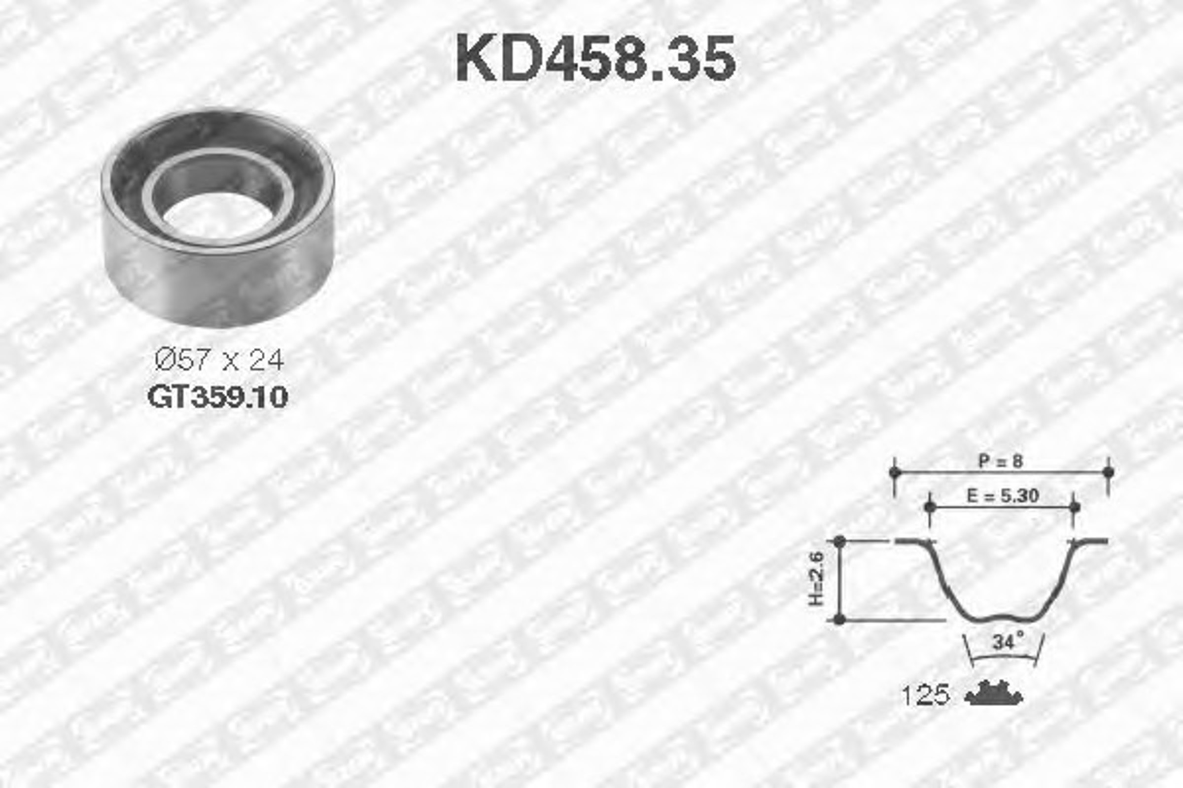 Комплект грм SNR KD458.35