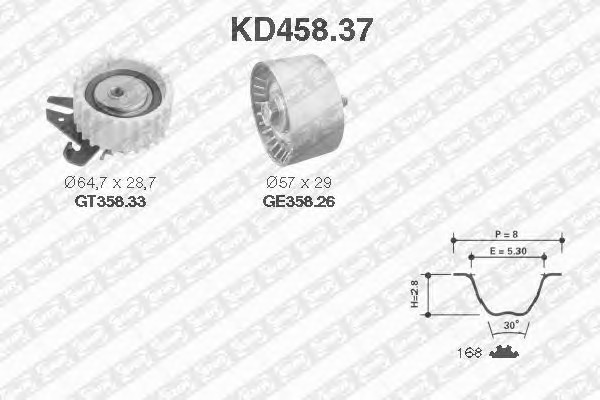 Комплект грм SNR KD45837