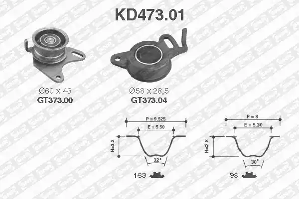 Ремкомплект привода грм SNR KD47301