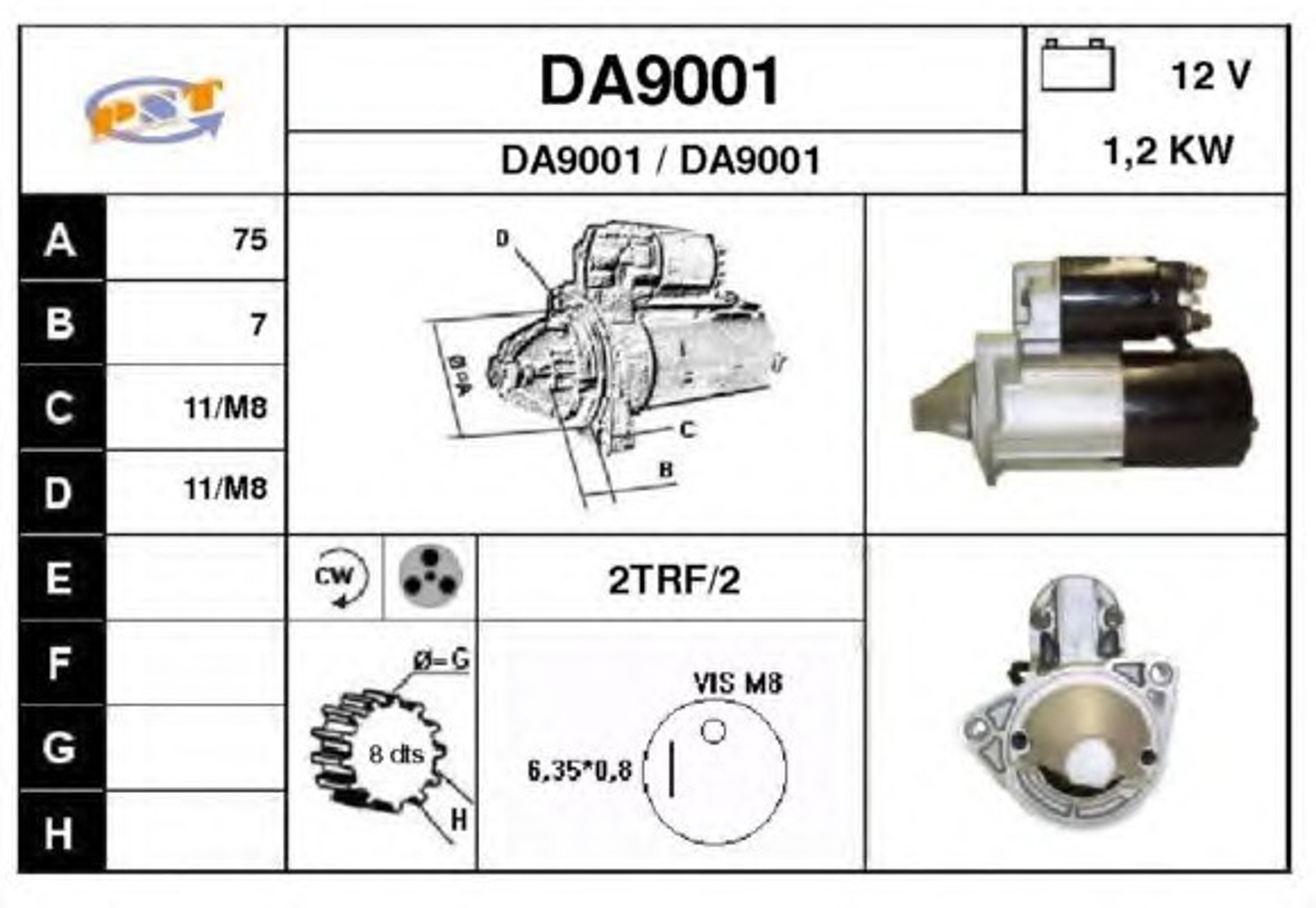 Стартер SNRA DA9001