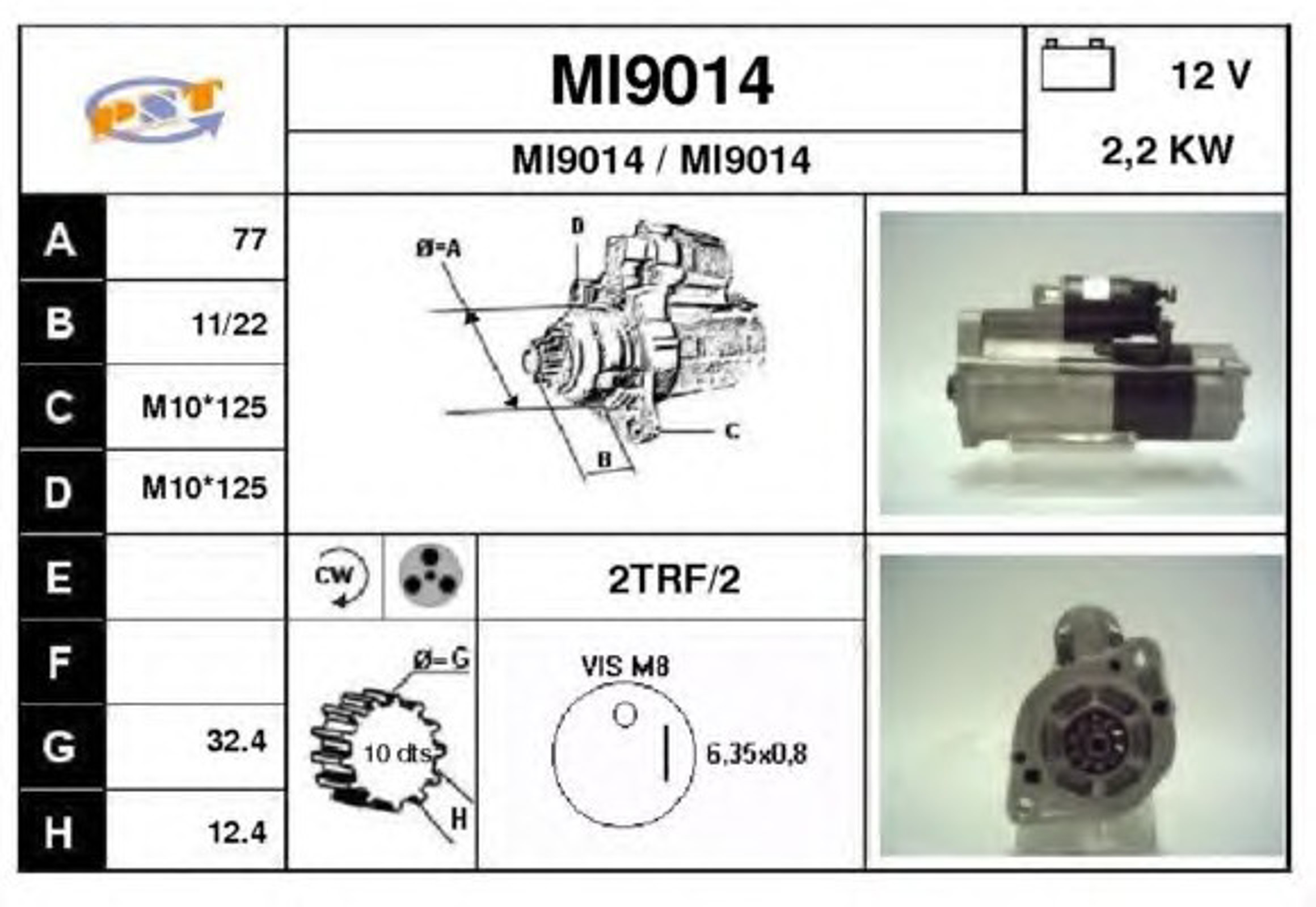 Стартер SNRA MI9014