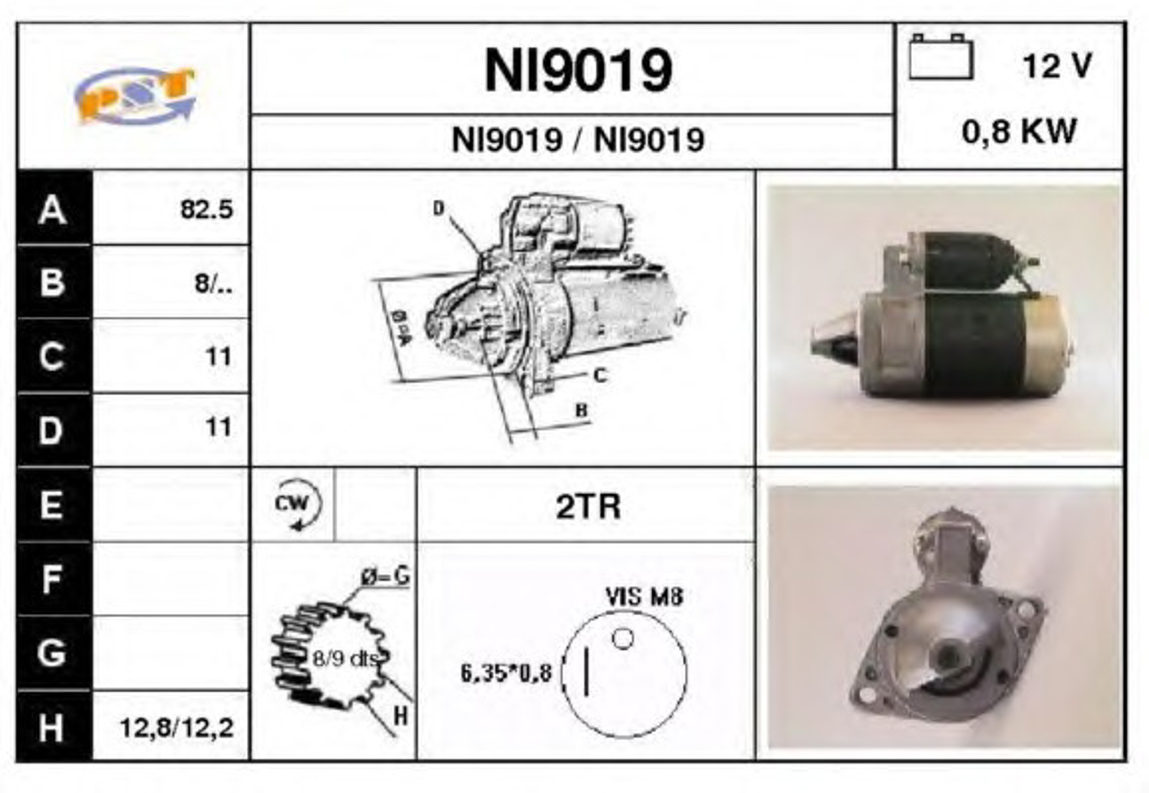 Стартер SNRA NI9019