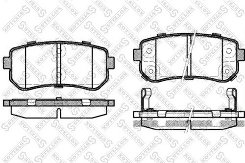 001 087-sx колодки дисковые задние STELLOX 001 087-SX