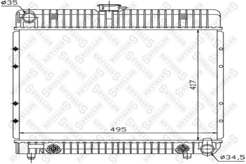 Радиатор системы охлаждения STELLOX 10-25094-SX