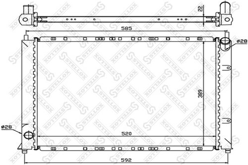Радиатор системы охлаждения STELLOX 10-26281-SX