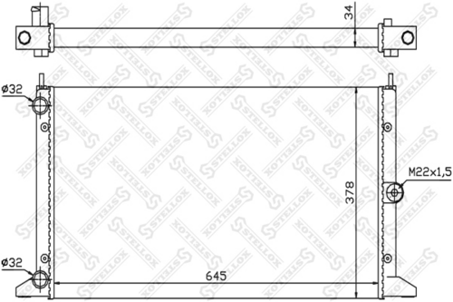 Радиатор системы охлаждения STELLOX 10-26573-SX
