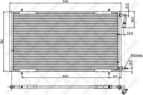Радиатор кондиционера STELLOX 10-45002-SX