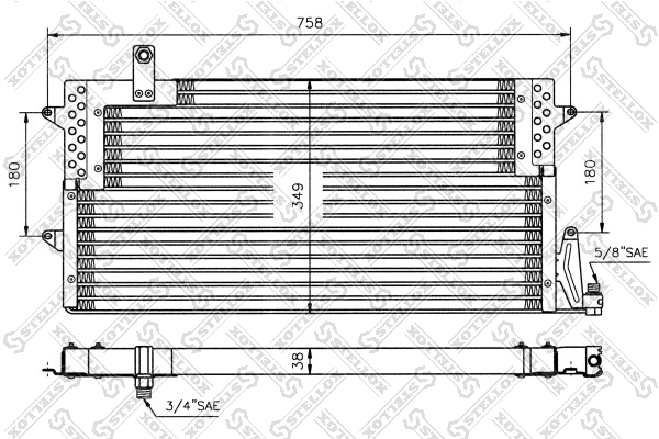 Радиатор кондиционера STELLOX 10-45005-SX