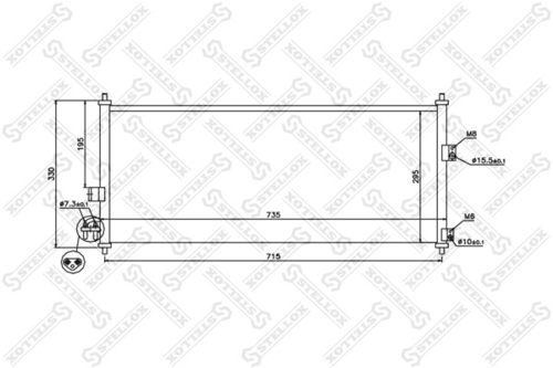 Радиатор кондиционера STELLOX 10-45032-SX