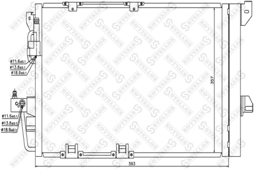 Радиатор кондиционера STELLOX 10-45035-SX