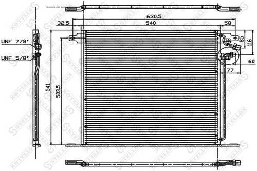 Радиатор кондиционера STELLOX 10-45068-SX