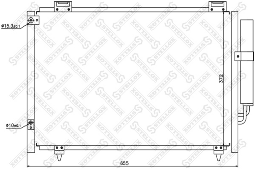 Радиатор кондиционера STELLOX 10-45153-SX
