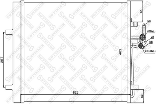 Радиатор кондиционера STELLOX 10-45207-SX