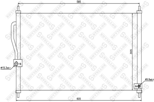 Радиатор кондиционера STELLOX 10-45220-SX
