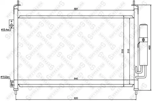 Радиатор кондиционера STELLOX 10-45564-SX