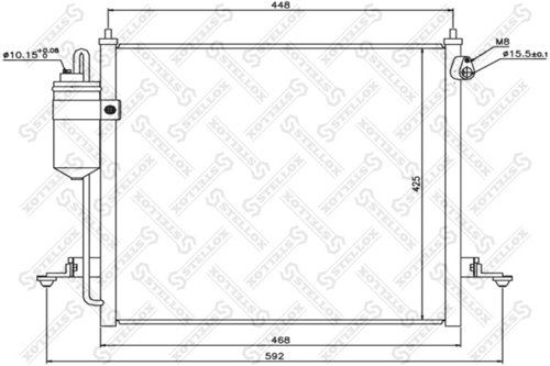Радиатор кондиционера STELLOX 10-45584-SX