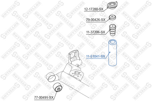 Пыльник амортизатора заднего STELLOX 11-51041-SX