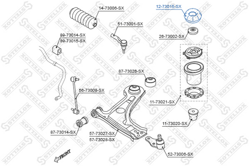 Опора амортизатора STELLOX 12-73015-SX