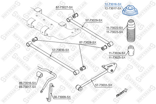 Опора стойки амортизатора STELLOX 12-73016-SX