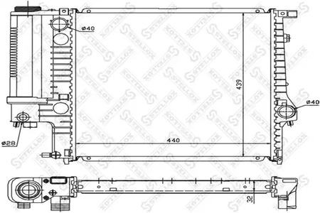 Радиатор охлаждения двигателя STELLOX 10-25023-SX
