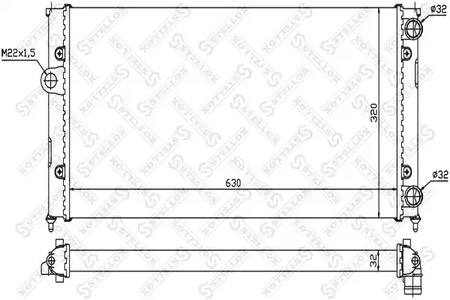 Радиатор системы охлаждения STELLOX 10-25069-SX
