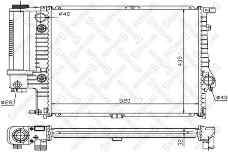Радиатор системы охлаждения STELLOX 10-25250-SX