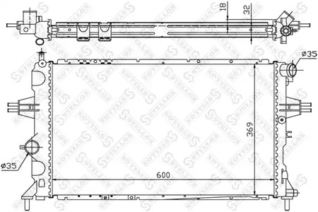 Радиатор системы охлаждения STELLOX 10-25268-SX