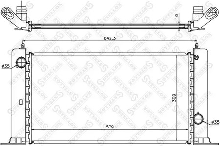 Радиатор системы охлаждения STELLOX 10-25411-SX