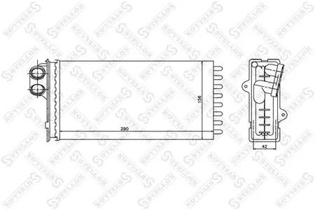 Теплообменник отопления салона STELLOX 10-35002-SX