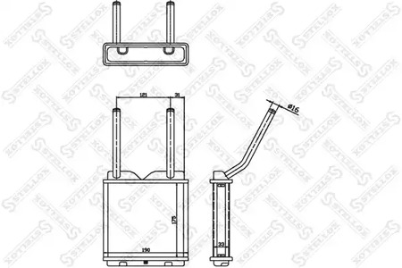 Теплообменник отопления салона STELLOX 10-35010-SX