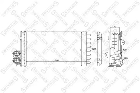 Радиатор печки STELLOX 10-35015-SX