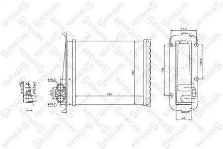 Теплообменник отопления салона STELLOX 10-35023-SX