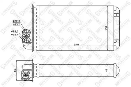 Радиатор отопителя STELLOX 10-35042-SX